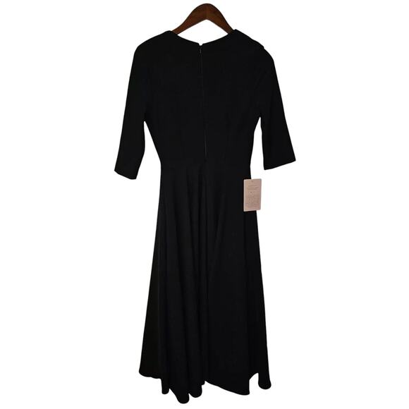 NWT Anthropologie BHLDN Valdis Midi Dress $230 SIZE 2 Black Mother of The Bride - Picture 4 of 6